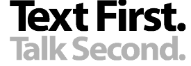 Text First Talk Second logo